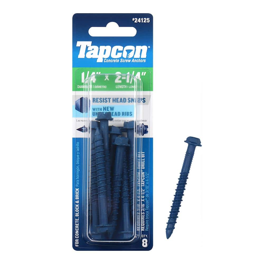 Tapcon 1/4 x 2-1/4" Hex