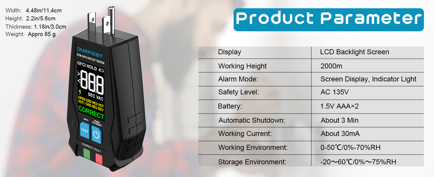 GFCI Outlet Tester 120vac