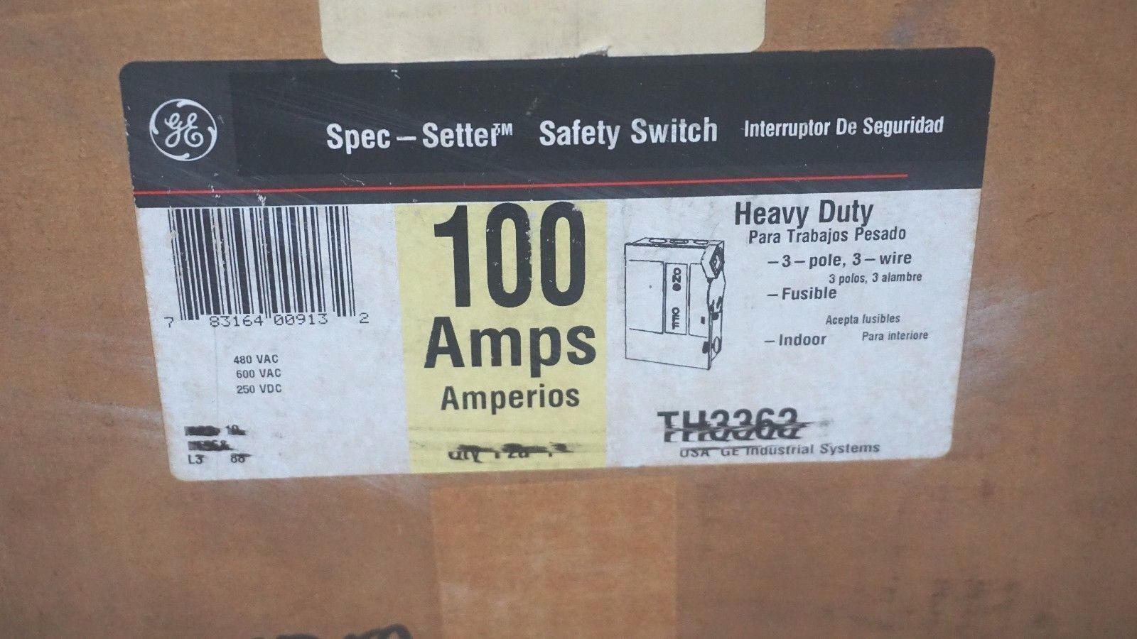 GE Safety 100A/600V TH3363